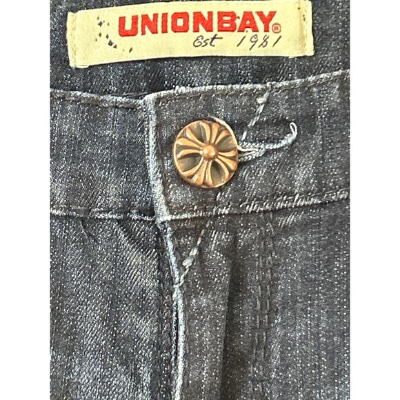 Vintage Union Bay Jeans 7 High Rise Flare Blue Denim Stretch Y2K - Picture 4 of 13